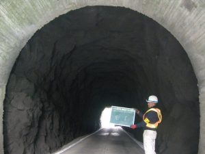 トンネル吹付工事　完成